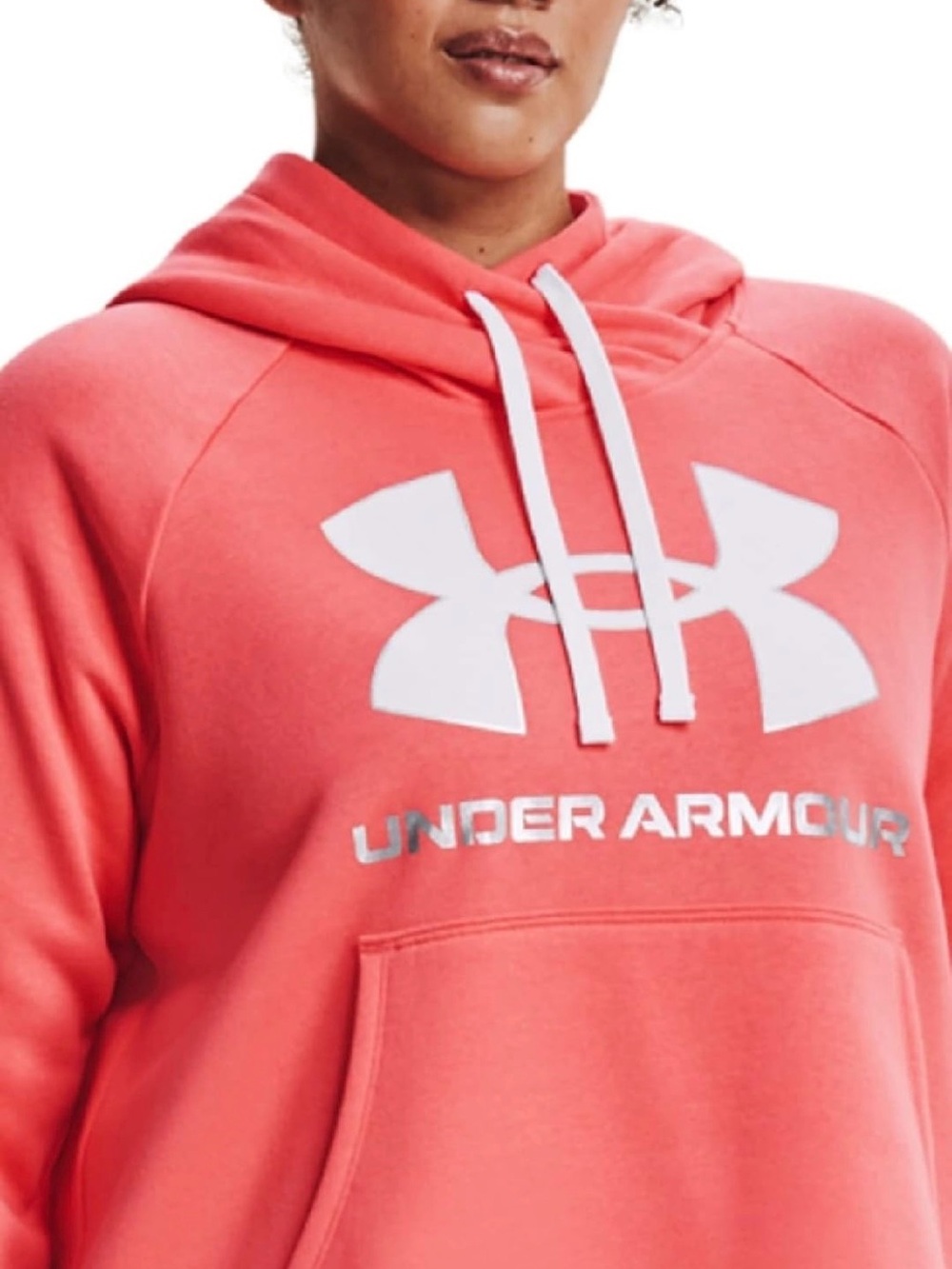 Under Armour Coral Pink Logo Hoodie